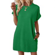 Emilia | Modernes Minimalistisches Sommerkleid – Grün