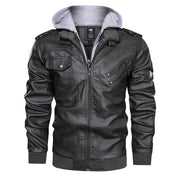 Herren Jacke mit abnehmbarer Kapuze und Taschen – Grau
