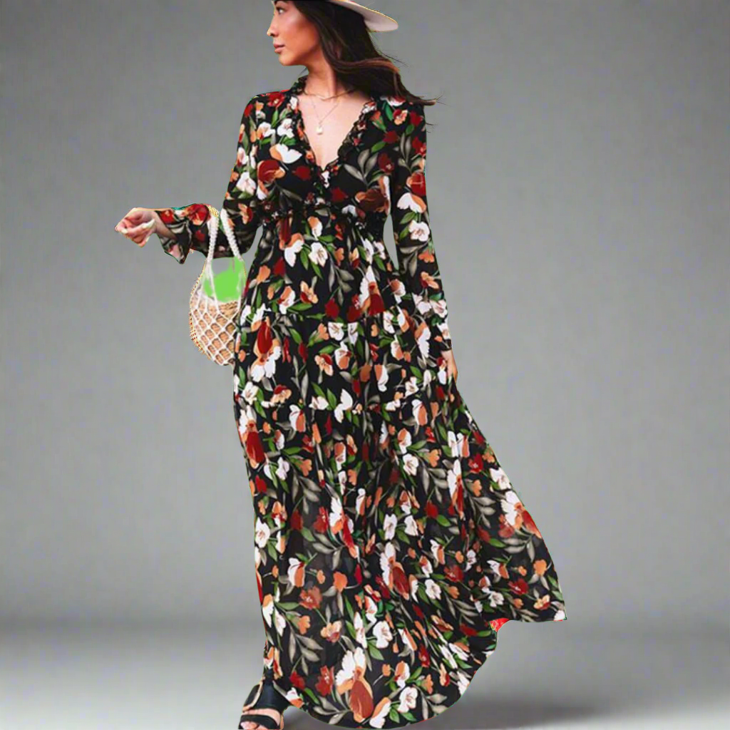 Winelisa | Elegantes Kleid mit Langen Ärmeln