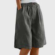 Sommerfeld | Luftige Shorts mit elastischem Bund (1 kaufen, 1 GRATIS dazu) – Dunkelgrau