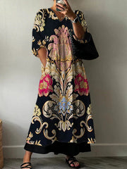 Wendolyn - Luftiges Sommerkleid – Schwarz floral
