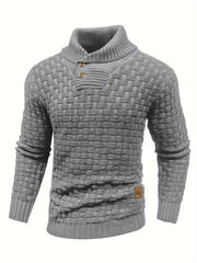 Nevan - Strukturierter Strickpullover – Grau