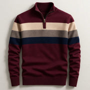 Max | This Herren-Pullover klassisch gestreift modern – Bordeaux