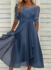 Lena – Midikleid für Damen – Komfortabel und modisch – Blau