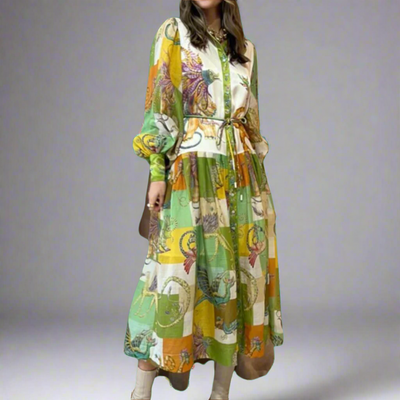 Veleda | Premium Maxikleid mit elegantem V-Ausschnitt