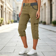 Astrelia - Utility-Cargo-Caprihose – Grün