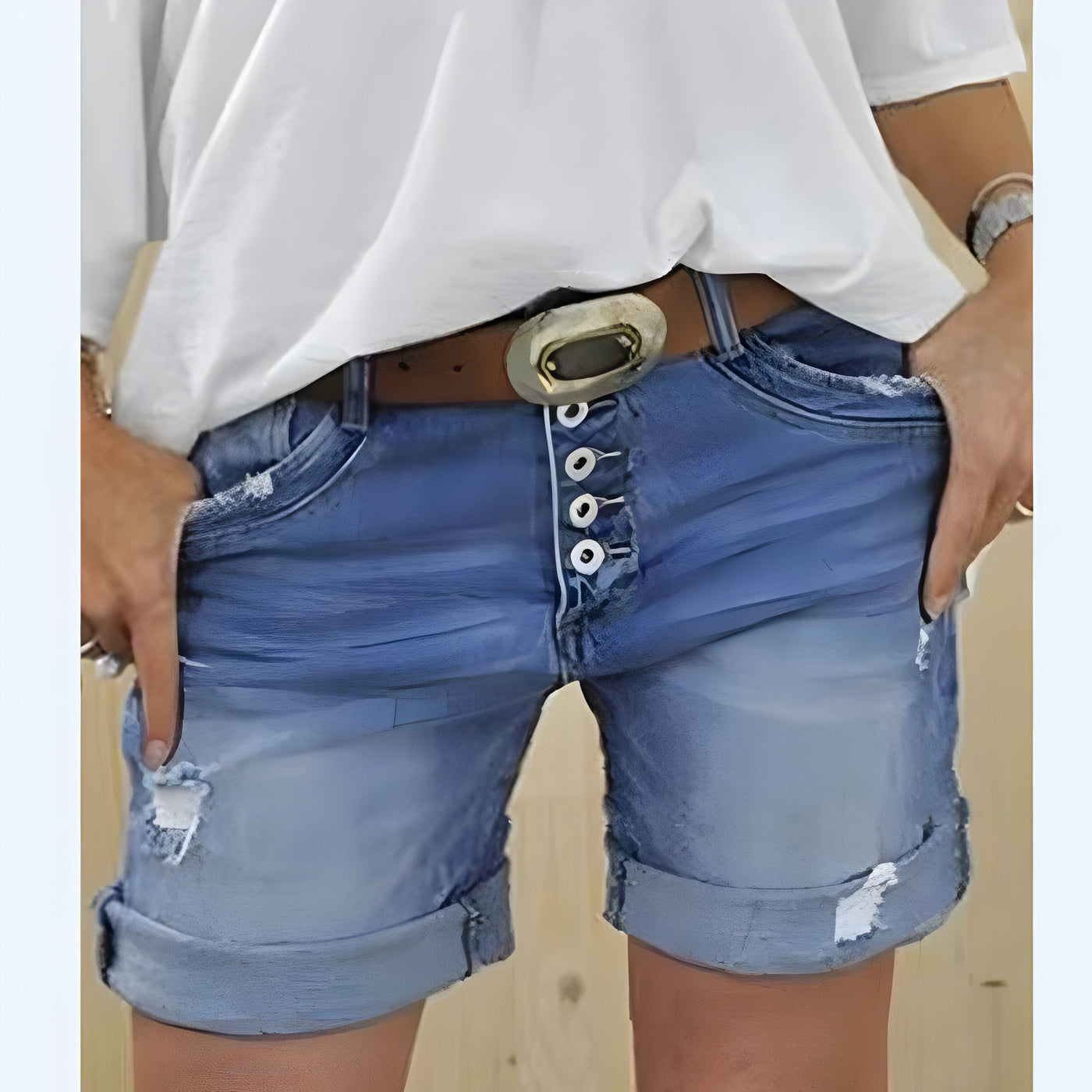 Mareeba | Ripped Denim Shorts für Frauen
