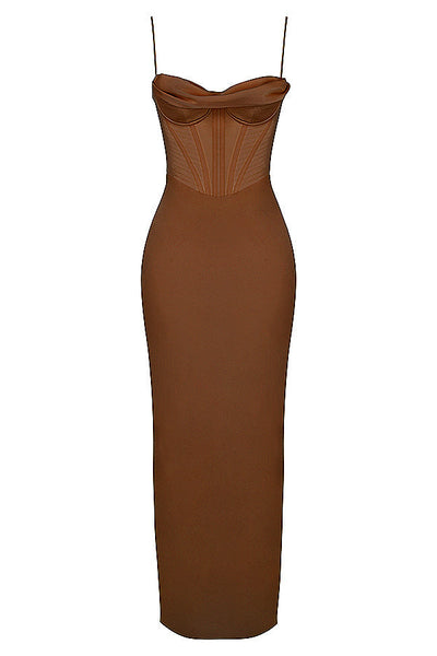 Naomi - Glamouröses Korsett Maxi Kleid Abend