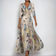 Sanne™ - Bequeme Kleid mit Dreiviertelärmeln – Sand/Beige