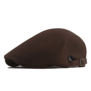Leichte Sommer-Schiebermütze für Damen und Herren mit unisex Passform – Kaffeebraun