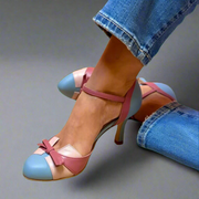 Orthopädische Sandalen für Damen | Knöchelriemen aus veganem Leder – Blau