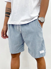 Bettina | Herren Sommer Lässige Shorts Mit Kordelzug – Hellblau