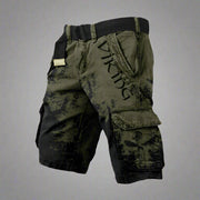 Benjamin - Cargo Shorts mit einem knielangen Schnitt – Schwarz/Dunkelgrün