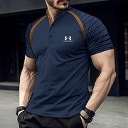 2025 Kurzarm-Sportshirt für Herren – Blau-A
