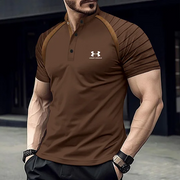 2025 Kurzarm-Sportshirt für Herren – Braun