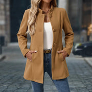 Endellion - Figurnah geschnittener Blazer – Braun