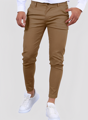 Reynard - Modische, dehnbare Herren-Skinny-Hosen – Braun