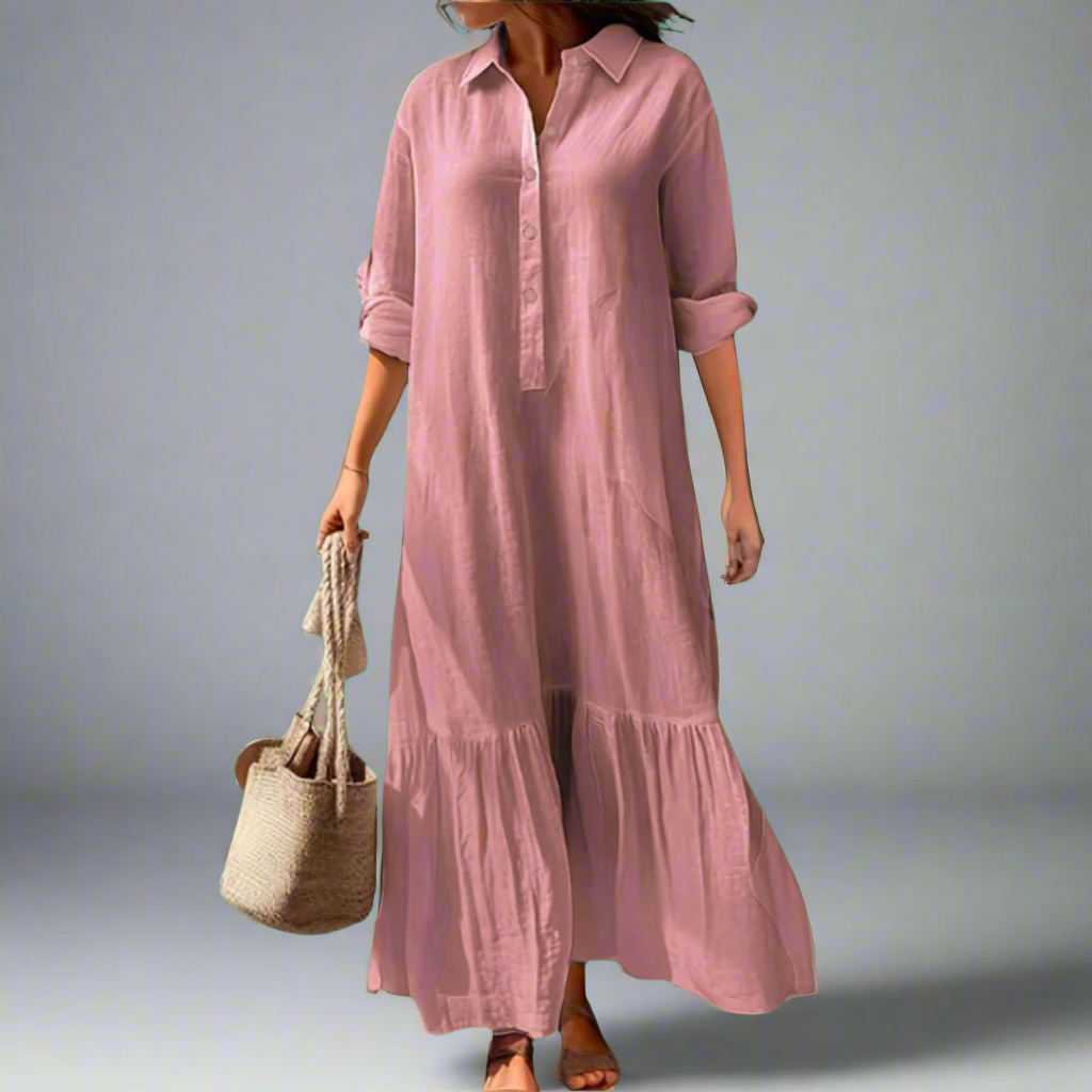 Athelia | Elegantes Frühlings-Hemdkleid aus leichtem Premiumstoff