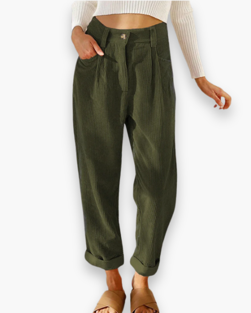 Damen Lässige Stoffhose | Bequeme Passform