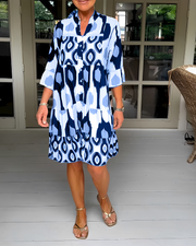 Faiza - Stilvolles und entspanntes Minikleid – Blau