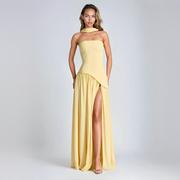 Zadie - Elegantes Tube-Top-Kleid – Gelb