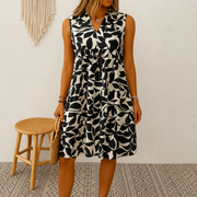 Haidie - Elegantes ärmelloses Mini-Kleid – Schwarz