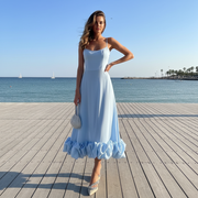 Blaine - Elegantes Kleid mit sanftem Farbverlauf – Blau