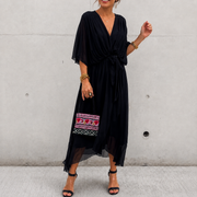 Jescah - Elegantes Kleid mit weiten Ärmeln – Schwarz
