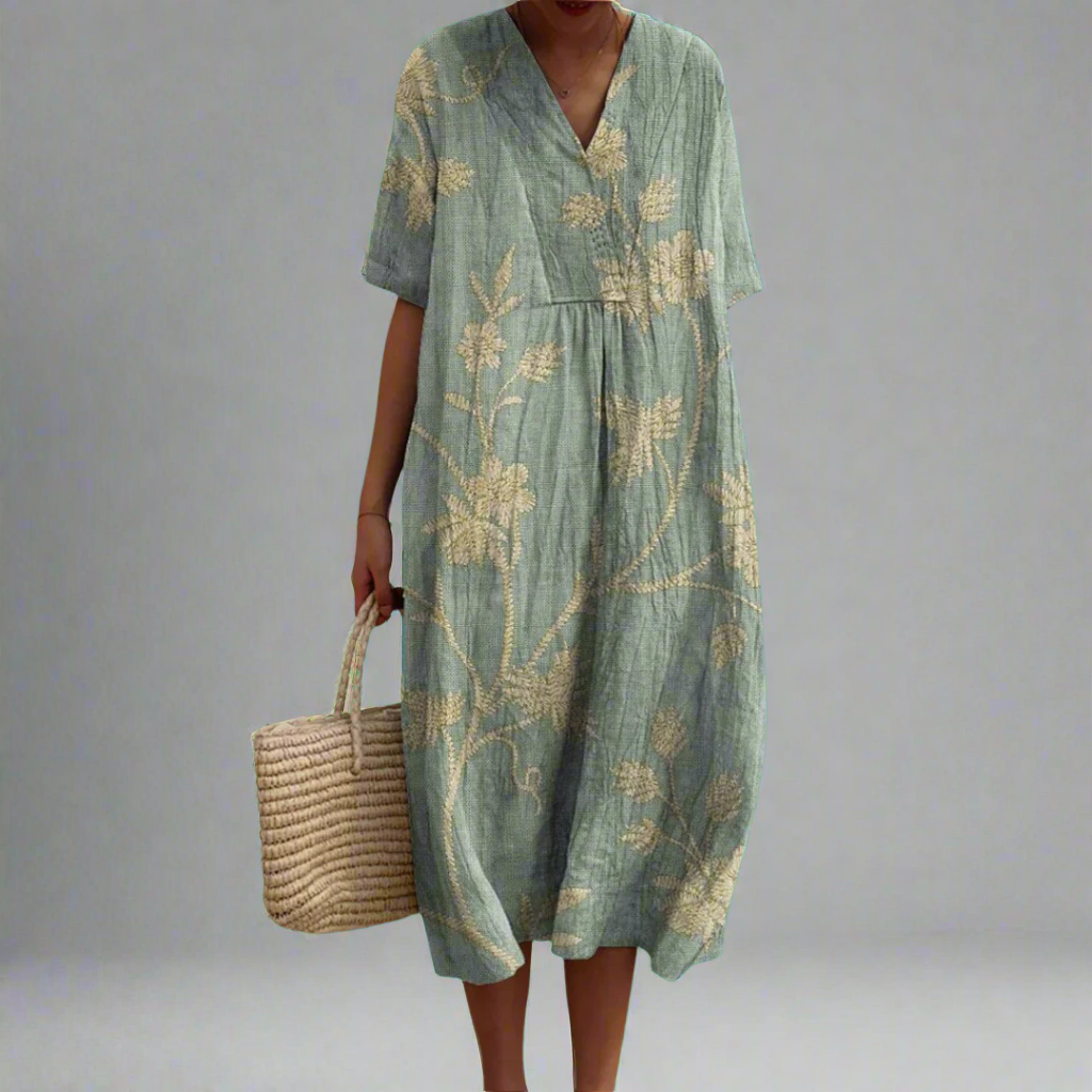 Vroni | Sommerkleid mit Blumenmuster aus hochwertigem Stoff