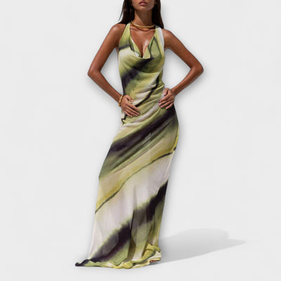 Klassisches Tie-Dye Gradient Maxi Kleid