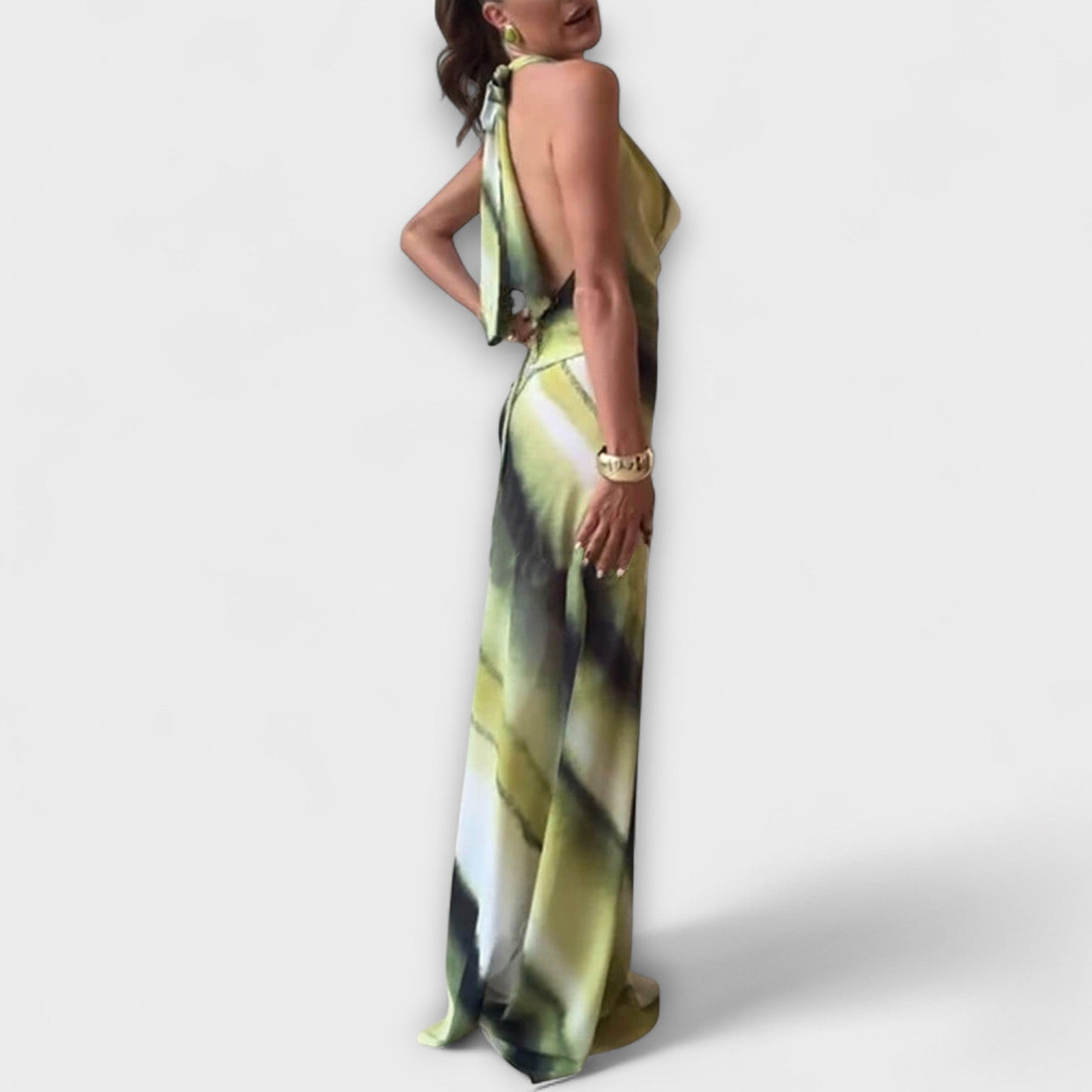 Klassisches Tie-Dye Gradient Maxi Kleid