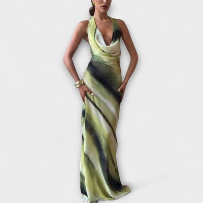 Klassisches Tie-Dye Gradient Maxi Kleid