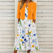 Colette - Stilvolles und elegantes Kleid – Orange