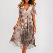 Luella - Legeres Midikleid mit V-Ausschnitt – Beige