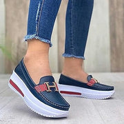 Stylische orthopädische Damenschuhe für schmerzfreies Gehen – Selina – Blau