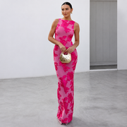 Genecia - Stilvolles, fließendes Maxi-Kleid – Rosa