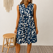 Haidie - Elegantes ärmelloses Mini-Kleid – Blau
