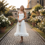 Blaine - Elegantes Kleid mit sanftem Farbverlauf – Weiß