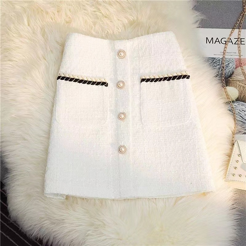 Morgan - A-Linien-Tweedrock für Damen mit hoher Taille