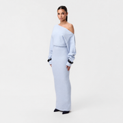 Tahlia - Stilvolles Maxikleid mit einseitigem Träger – Blau