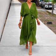 Jescah - Elegantes Kleid mit weiten Ärmeln – Grün