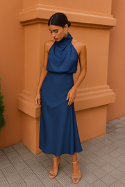 Selina - Elegantes ärmelloses Kleid – Dunkelblau