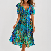 Luella - Legeres Midikleid mit V-Ausschnitt – Blau