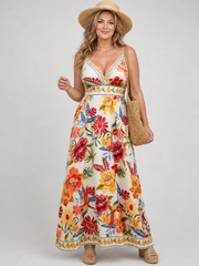Maribelle | Ärmelloses Midikleid mit Empire-Taille – Mehrfarbig