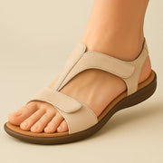 Herren-Sandalen mit erhöhtem Absatz – Beige Wildleder