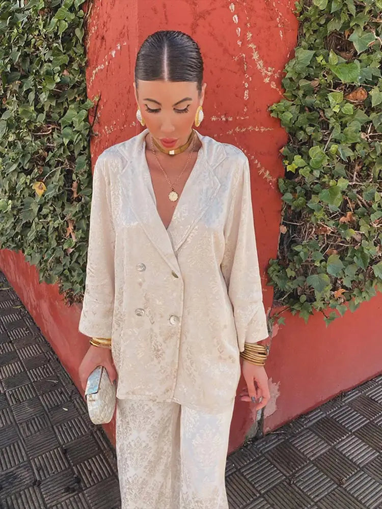 Elegantes Jacquard-Set | Luxuriös & Zeitlos | Zweiteiliges Outfit