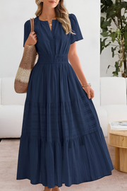 Isyara | Luftiges Boho-Charm Kleid – Marineblau