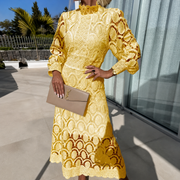 Daleyza - Elegantes und zeitgemäßes Midikleid – Gelb