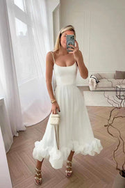 Blair | Anmutiges Fließendes Kleid – Weiß