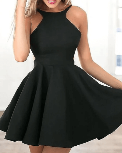 Stilvolles Damen Sommerkleid mit Halterkragen – Malia
